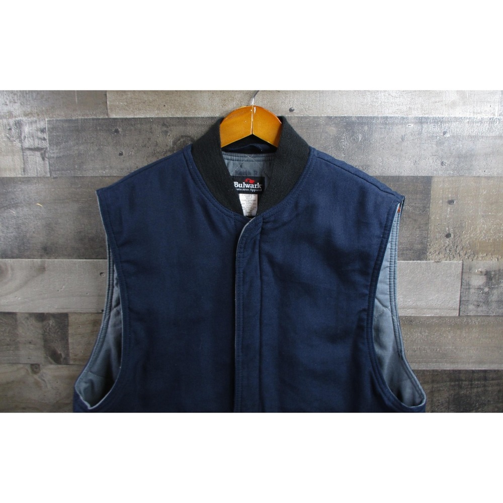 Bulwark FR Vest Mens Large Navy Nomex IIIA Flame Resistant Insulated LNS2NV3